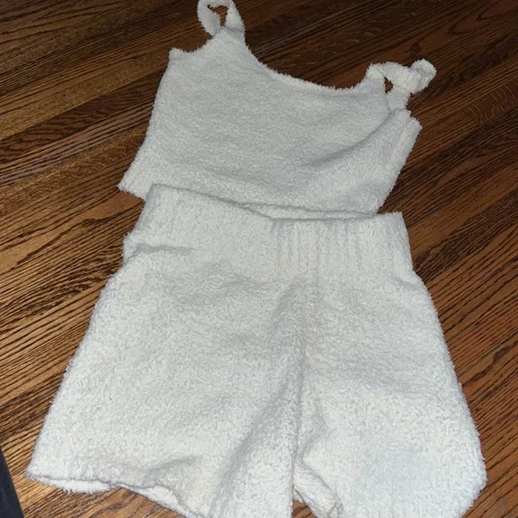 SKIMS cozy knit tank + shorts in bone - Picture 4 of 7
